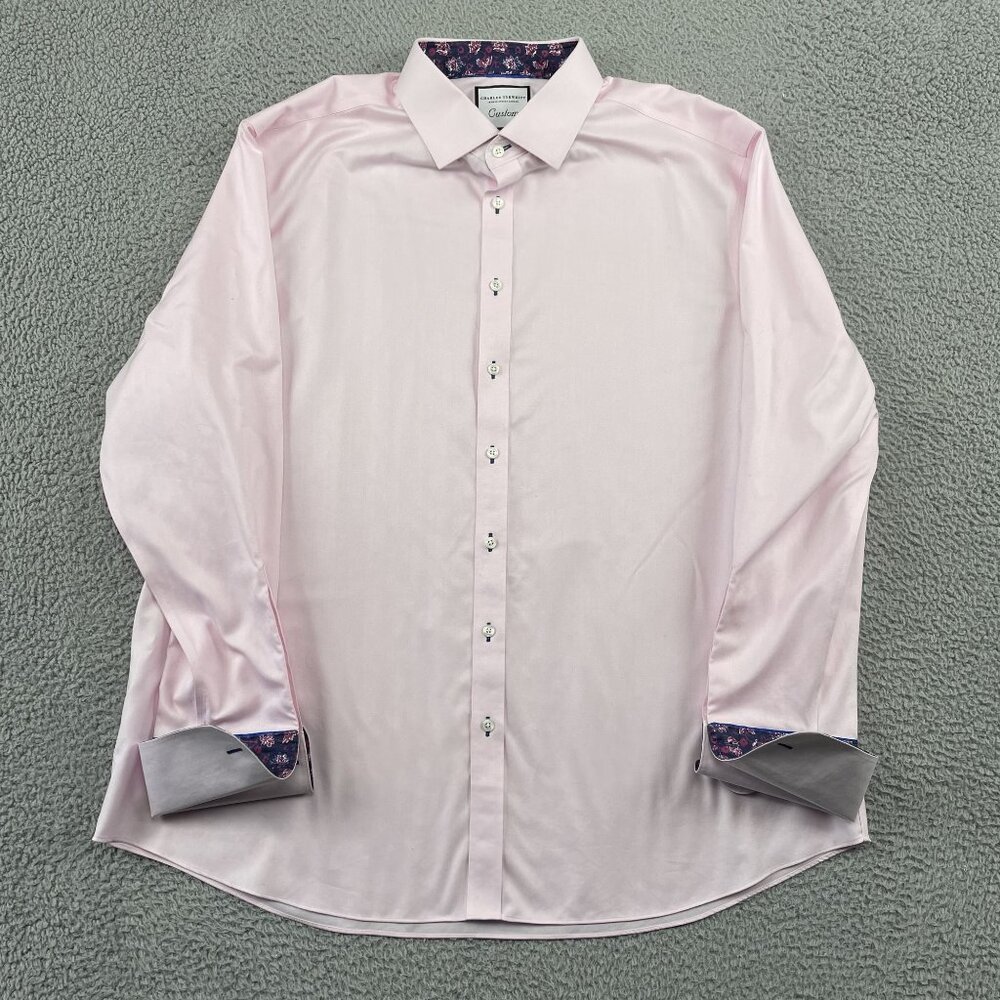 Charles‎ Tyrhwitt French Cuff Dress Shirt Mens 3XL Pink Formal Wedding